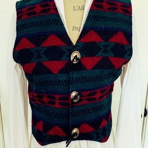 Aztec print vest